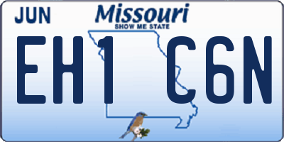 MO license plate EH1C6N