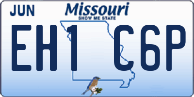 MO license plate EH1C6P