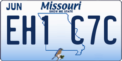 MO license plate EH1C7C