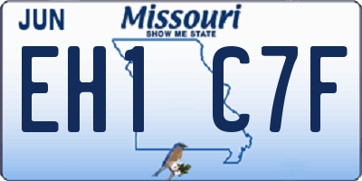 MO license plate EH1C7F