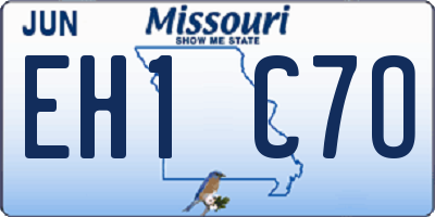 MO license plate EH1C7O