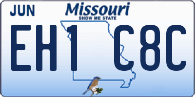 MO license plate EH1C8C