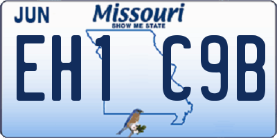 MO license plate EH1C9B