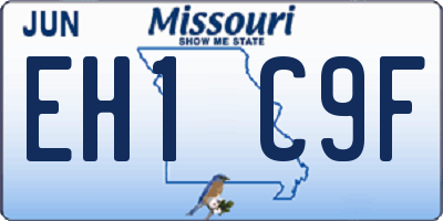 MO license plate EH1C9F