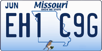 MO license plate EH1C9G