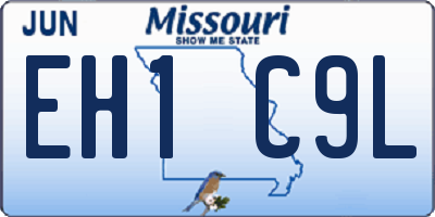 MO license plate EH1C9L