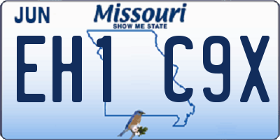 MO license plate EH1C9X