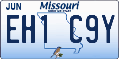 MO license plate EH1C9Y