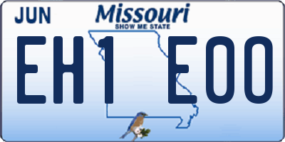 MO license plate EH1E0O