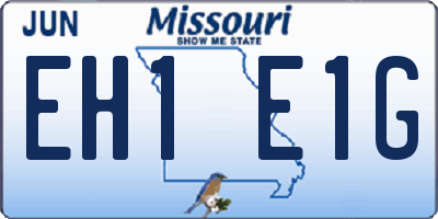 MO license plate EH1E1G