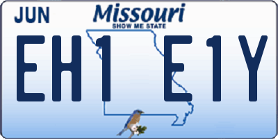 MO license plate EH1E1Y