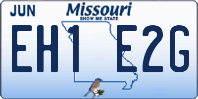 MO license plate EH1E2G