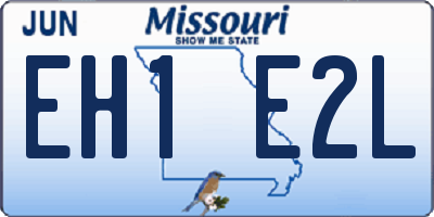 MO license plate EH1E2L