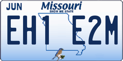 MO license plate EH1E2M