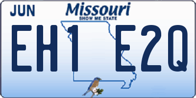 MO license plate EH1E2Q