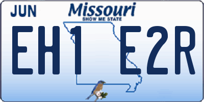 MO license plate EH1E2R