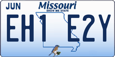 MO license plate EH1E2Y