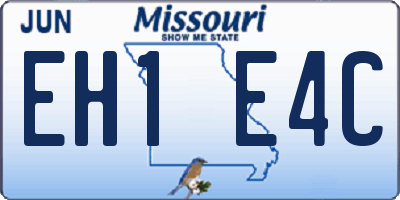 MO license plate EH1E4C