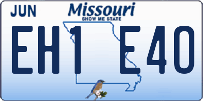 MO license plate EH1E4O