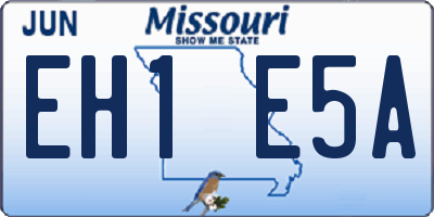 MO license plate EH1E5A