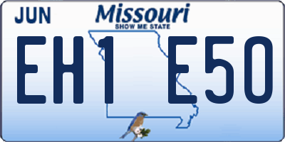 MO license plate EH1E5O