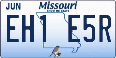 MO license plate EH1E5R