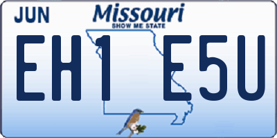 MO license plate EH1E5U