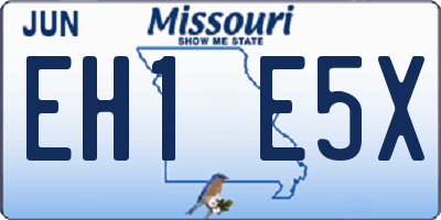 MO license plate EH1E5X
