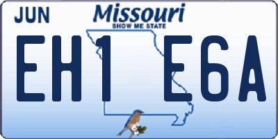 MO license plate EH1E6A