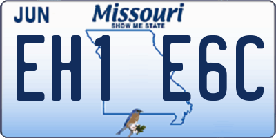 MO license plate EH1E6C