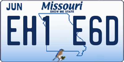 MO license plate EH1E6D