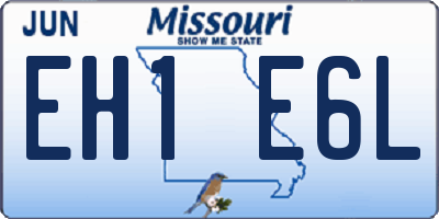 MO license plate EH1E6L