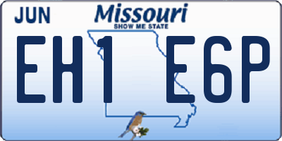 MO license plate EH1E6P