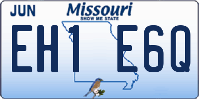 MO license plate EH1E6Q