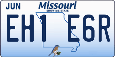 MO license plate EH1E6R