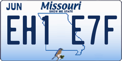 MO license plate EH1E7F