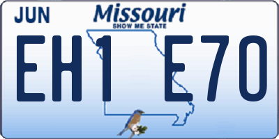 MO license plate EH1E7O