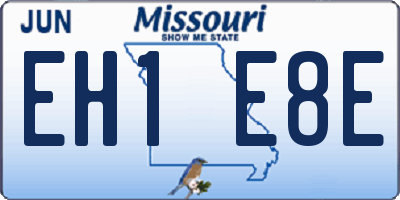MO license plate EH1E8E