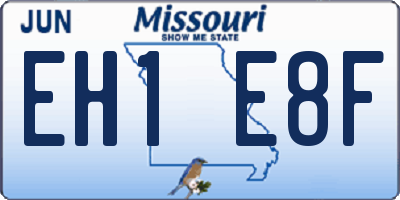 MO license plate EH1E8F