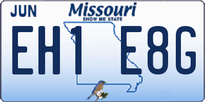 MO license plate EH1E8G