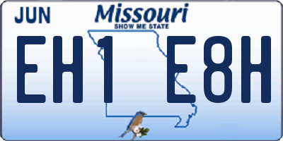 MO license plate EH1E8H