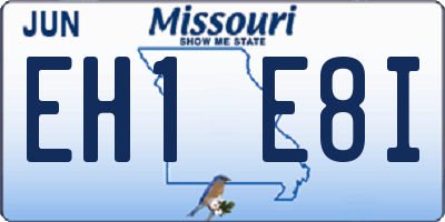 MO license plate EH1E8I