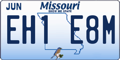 MO license plate EH1E8M
