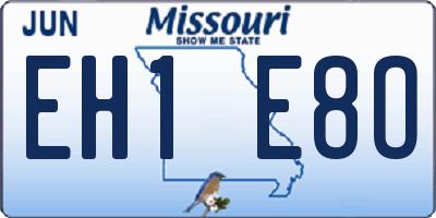 MO license plate EH1E8O