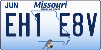 MO license plate EH1E8V