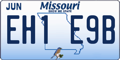 MO license plate EH1E9B