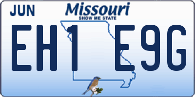 MO license plate EH1E9G