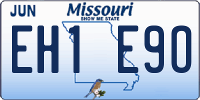 MO license plate EH1E9O