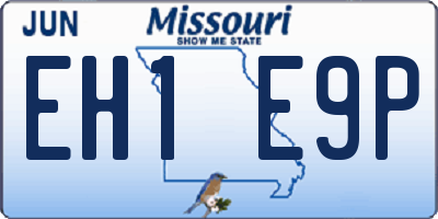 MO license plate EH1E9P