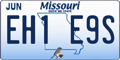 MO license plate EH1E9S